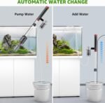 Electric Fish Tank Vacuum Gravel Cleaner: 36W Aquarium Vacuum Cleaner with Strong Suction for Water Change Wash Sand Water Shower and Water Circulation, Timed Off - Image 6