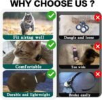 Airtag Cat Collar Breakaway, Reflective Kitten Collar with Apple Air Tag Holder and Bell for Girl Boy Cats, 0.4 Inches in Width and Lightweight(Black) - Image 5