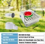 No Mess Automatic Bird Feeder Water Dispenser Set, Bird Feeder Cage Accessories, Parakeet Feeder Water Dispenser for Cage, Cockatiel Squirrel Finch Lovebirds Budgies Canary - Image 3