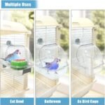 No Mess Automatic Bird Feeder Water Dispenser Set, Bird Feeder Cage Accessories, Parakeet Feeder Water Dispenser for Cage, Cockatiel Squirrel Finch Lovebirds Budgies Canary - Image 4