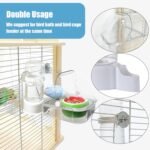 No Mess Automatic Bird Feeder Water Dispenser Set, Bird Feeder Cage Accessories, Parakeet Feeder Water Dispenser for Cage, Cockatiel Squirrel Finch Lovebirds Budgies Canary - Image 6
