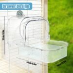 No Mess Automatic Bird Feeder Water Dispenser Set, Bird Feeder Cage Accessories, Parakeet Feeder Water Dispenser for Cage, Cockatiel Squirrel Finch Lovebirds Budgies Canary - Image 8