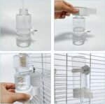 No Mess Automatic Bird Feeder Water Dispenser Set, Bird Feeder Cage Accessories, Parakeet Feeder Water Dispenser for Cage, Cockatiel Squirrel Finch Lovebirds Budgies Canary - Image 9