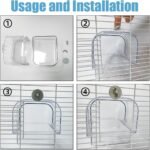 No Mess Automatic Bird Feeder Water Dispenser Set, Bird Feeder Cage Accessories, Parakeet Feeder Water Dispenser for Cage, Cockatiel Squirrel Finch Lovebirds Budgies Canary - Image 10