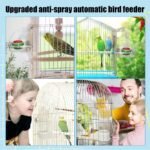 No Mess Automatic Bird Feeder Water Dispenser Set, Bird Feeder Cage Accessories, Parakeet Feeder Water Dispenser for Cage, Cockatiel Squirrel Finch Lovebirds Budgies Canary - Image 11