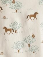 little planet by carter's Baby 2-Piece Pajamas Made with Organic Cotton, Horses - Image 4