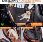 YJGF Back Seat Extender,Dog Car Seat Cover, Camping Air Mattress, Hammock Travel Bed,Non Inflatable Car Bed Mattress for Car SUV Truck (Black) - Image 3