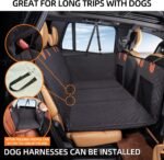 YJGF Back Seat Extender,Dog Car Seat Cover, Camping Air Mattress, Hammock Travel Bed,Non Inflatable Car Bed Mattress for Car SUV Truck (Black) - Image 4