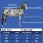 Horse Blankets for Winter Waterproof 1200D Heavy Weight (400g Fill) Horse Turnout Blanket with Neck Cover Leg Straps (US 72in / EU 135cm) - Image 6