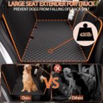 Back Seat Extender for Dogs Hard Bottom Holds 420LBS,Waterproof Dog Hammock for Car Dog Car Bed,Dog Car Seat Cover for Back Seat with Mesh Window and Storage Pocket for Car, SUV,Truck - Image 4