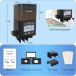 Automatic Fish Feeder for Aquarium - Fish Feeder Automatic Dispenser with Timer, LCD Display, Precision Feeding, Auto Fish Food Vacation Feeder for Fish Tank Accessories, USB Rechargeable - Image 7