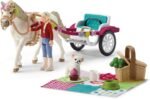 Schleich Horse Club, Horse Toys for Girls and Boys, Carriage Ride with Picnic Horse Set with Horse Toy, 38 Pieces - Image 3