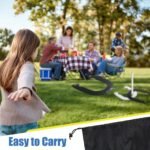 COCONUT Horseshoes Outside Game for Kids, Metal Horse Shoes Game Kit Includes 4 Horseshoes 2 Stakes, Backyard Beach Outdoor Game for Kids and Family - Image 6