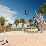 COCONUT Horseshoes Outside Game for Kids, Metal Horse Shoes Game Kit Includes 4 Horseshoes 2 Stakes, Backyard Beach Outdoor Game for Kids and Family - Image 8