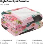 Horse Blanket Gift for Girls Women Cute Animal Horses Flowers Fleece Flannel Throw Blankets Soft Lightweight Plush Pink Blanket for Horse Lovers Decor Bed Sofa 50"x40" - Image 7