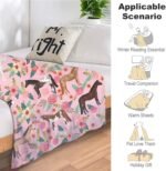 Horse Blanket Gift for Girls Women Cute Animal Horses Flowers Fleece Flannel Throw Blankets Soft Lightweight Plush Pink Blanket for Horse Lovers Decor Bed Sofa 50"x40" - Image 8