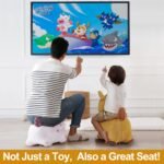 iPlay, iLearn Bouncy Pals Hopping Horse, Toddler Girl Boy Inflatable Bouncing Animal Hopper Toy, Outdoor Indoor Plush Ride on Bouncer, Baby Birthday Gift 18 Month 2 3 4 Year Old Kid - Horse - Image 7