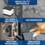 Dog Truck Seat Covers for Trucks with Fold Up Seats - Crew Cab Floor Cover with Door Protection - Waterproof Dog Hammock for Truck Back Seat Cover - Truck Dog Seat Cover Back Seat - Image 3