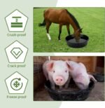 3Pcs Rubber Feed Pan, 12 Quart Horse Feed Bucket Large Feed Bucket, 17 x 5.3 Inches Dog Bowl Rubber Horse Feeder for Dogs Cat Pig Goat Chicken Farm Small Animal - Image 6