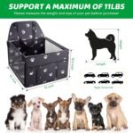Small Dog Car Seats for Small Dogs,Portable Puppy/Pet Car Booster Seat with Clip-On Leash and Mesh Window for Pet Up to 11 lbs - Image 6