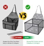 Small Dog Car Seats for Small Dogs,Portable Puppy/Pet Car Booster Seat with Clip-On Leash and Mesh Window for Pet Up to 11 lbs - Image 7