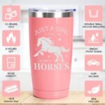 Frerdui Horse Gifts for Girls, 8Pcs Birthday Gift Set for Horse Lovers, Back to School, First Day of School Gifts, Christmas Gifts for Girls Daughter Granddaughter - 20 OZ Tumbler Set - Image 3