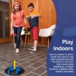Indoor Outdoor Rubber Horseshoes Set: 4 Horseshoes, 2 Pegs, 2 Rubber Mats, 2 Red Plastic dowels & 1 Mesh Bag | Perfect for Tailgate, Beach, Parks, Picnics, Backyard, Fun for Kids Adults - Image 6