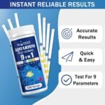 9-Way Aquarium Test Strips - 150 Aquarium Water Test Kit Fish Tank Test Kit Quick & Accurate Testing Iron Copper Nitrate Nitrite Chlorine Total Hardness Total Alkalinity Carbonate pH - Image 5