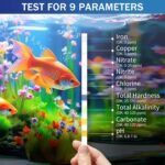 9-Way Aquarium Test Strips - 150 Aquarium Water Test Kit Fish Tank Test Kit Quick & Accurate Testing Iron Copper Nitrate Nitrite Chlorine Total Hardness Total Alkalinity Carbonate pH - Image 7