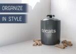 Nat & Jules Treats Charcoal Grey 8 x 6 Ceramic Pet Treats Canister - Image 5