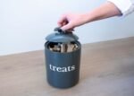 Nat & Jules Treats Charcoal Grey 8 x 6 Ceramic Pet Treats Canister - Image 7