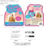 Pucci Pups – Beige Horse with Blue Stripes and Pink Pony Bag (ST8274Z) 10 inches - Image 11