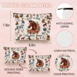 Horse Makeup Bag Horse Gifts for Girls - Just a Girl Who Loves Horses Lover Gifts - Horse Gifts for Horse Lovers - Toiletry Makeup Bag Pouch Travel Accessories - Image 3