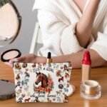 Horse Makeup Bag Horse Gifts for Girls - Just a Girl Who Loves Horses Lover Gifts - Horse Gifts for Horse Lovers - Toiletry Makeup Bag Pouch Travel Accessories - Image 5