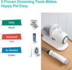 neabot Neakasa P1 Pro Pet Grooming Kit & Vacuum Suction 99% Pet Hair, Professional Clippers with 5 Proven Grooming Tools for Dogs Cats and Other Animals - Image 3