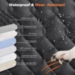 Dog Car Seat Cover for Back Seat, Back Seat Extender for Dogs with Hard Bottom Holds 330lbs Waterproof Back Seat Pet Cover for Dogs with Mesh Window, Dog Hammock for Car, Small Truck, SUV - Image 5