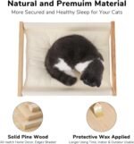 FUKUMARU Cat Bed, Plush Velvet Cat Beds for Indoor Cats, Wooden Cat Hammock, 21 x 16.5 Inch Cat Couch, Suitable for Cats, Dog, Bunny, Rabbit, Kitten and Small Animal - Image 4