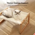 FUKUMARU Cat Bed, Plush Velvet Cat Beds for Indoor Cats, Wooden Cat Hammock, 21 x 16.5 Inch Cat Couch, Suitable for Cats, Dog, Bunny, Rabbit, Kitten and Small Animal - Image 5