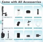 AQQA Aquarium Vacuum Gravel Cleaner Electric Fish & Turtle Tank Water Changer 6 in 1 Multi-functional Aquarium Cleaning Tools Set for Water Cleaning & Circulation (20W, 320GPH) - Image 3