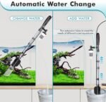 AQQA Aquarium Vacuum Gravel Cleaner Electric Fish & Turtle Tank Water Changer 6 in 1 Multi-functional Aquarium Cleaning Tools Set for Water Cleaning & Circulation (20W, 320GPH) - Image 7