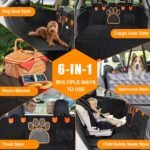 2024 Upgraded Dog Car Seat Cover,Back Seat Extender with Hard Bottom(Holds 480lbs), Supports 4 Dogs at The Same time, for Car SUV Truck. (Black.) - Image 8