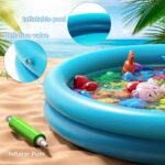 Kids Pool Fishing Toys Games, Water Table Bathtub Toy with Inflatable Pool Pole Rod Net Plastic Floating Fish, Birthday Gifts for Kids Age 3 4 5 6 Year Old,Kids Outdoor Toys - Image 5