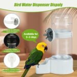 BWOGUE 2PCS Automatic Bird Water Dispenser, 4.73 Fl Oz Parakeet Water Dispenser for Cage No Mess Suspended Bird Water Feeder for Cockatiel Budgie Conure Lovebirds - Image 5