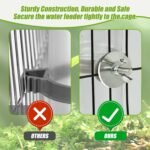 BWOGUE 2PCS Automatic Bird Water Dispenser, 4.73 Fl Oz Parakeet Water Dispenser for Cage No Mess Suspended Bird Water Feeder for Cockatiel Budgie Conure Lovebirds - Image 9