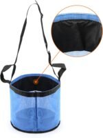 QWORK 2 Pack Horse Feed Bag for Grain - Durable Mesh Grain Feeder with Adjustable Strap, Comfortable Neck and Nose Pad Horse Muzzle Feed Bag, for Feeding Grain, Powder, Supplements, Blue - Image 4