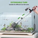 Electric Aquarium Vacuum Gravel Cleaner: 24W Fish Tank Cleaner Vacuum with Strong Suction for Automatic Water Change, Wash Sand Remove Dirt Water Shower and Water Circulation, Timed Off - Image 8