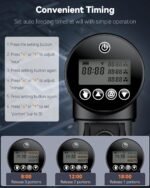 Pawfly Automatic Fish Feeder for Aquarium USB Rechargeable Vacation Timer Fish Feeder for Fish Tank 200 ml Adjustable Auto Fish Food Dispenser for Pellets Flakes & Strips - Image 4