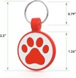 QR Code Cat Tag, Modifiable Pet Online Profile, Multiple Emergency Contact, Scannable QR Code, Instant Location Email Alert, Collar Accessories (Medium to Large Breeds - 1.25", Red) - Image 3