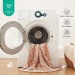 1 Pack 3 Blankets Super Soft Fluffy Premium Fleece Pet Blanket Flannel Throw for Dog Puppy Cat Paw Brown/Pink/White Small(23x16 inch) - Image 6