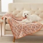 1 Pack 3 Blankets Super Soft Fluffy Premium Fleece Pet Blanket Flannel Throw for Dog Puppy Cat Paw Brown/Pink/White Small(23x16 inch) - Image 8